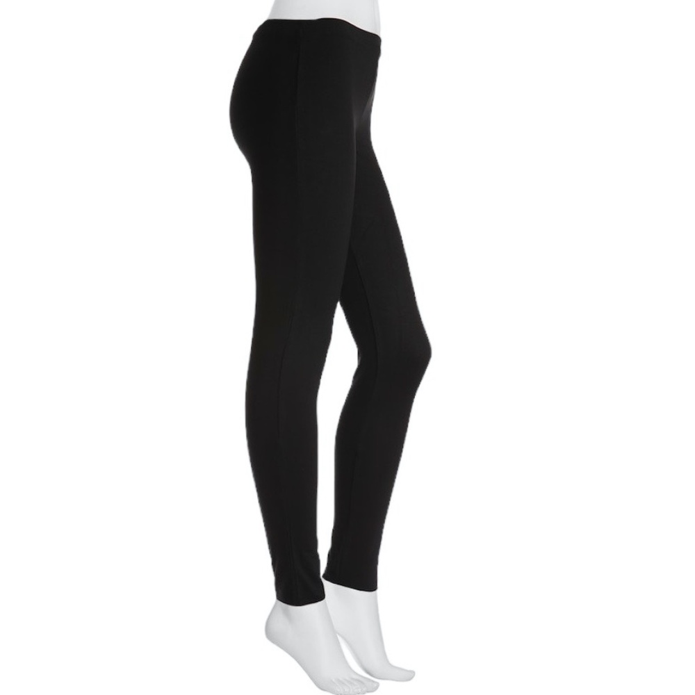 HUE HOSIERY BLACK COTTON/SPANDEX LEGGINGS